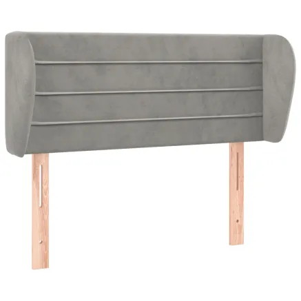 Tête de lit avec oreilles Gris clair 83x23x78/88 cm Velours 2