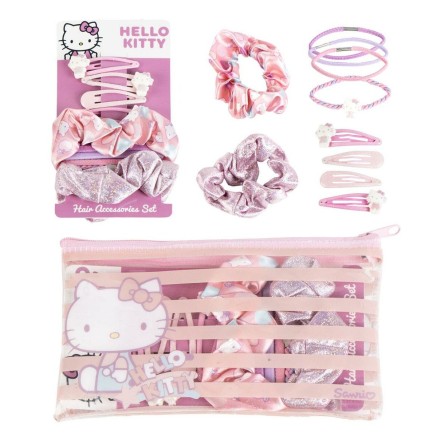 Accessori per i Capelli Hello Kitty Rosa 10 Pezzi