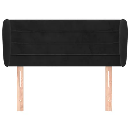 Tête de lit avec oreilles Noir 83x23x78/88 cm Velours