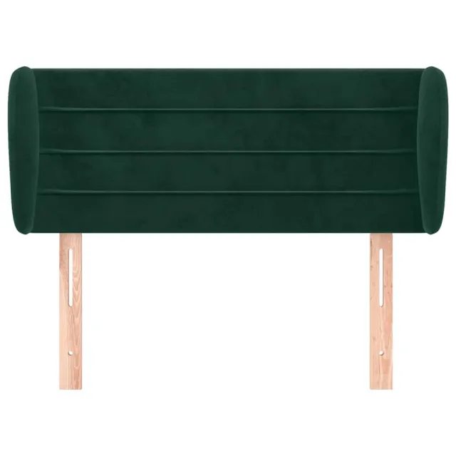Tête de lit avec oreilles Vert foncé 83x23x78/88 cm Velours