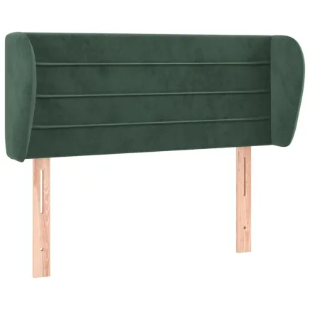 Tête de lit avec oreilles Vert foncé 103x23x78/88 cm Velours 2