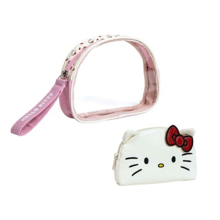 Necessaire da Viaggio Hello Kitty Rosa 100 % Poliuretano