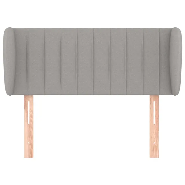 Tête de lit avec oreilles Gris clair 83x23x78/88 cm Tissu
