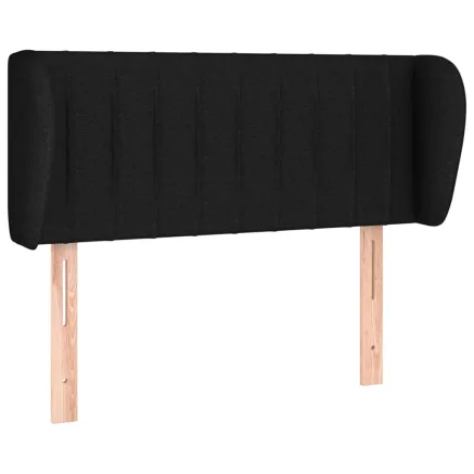 Tête de lit avec oreilles Noir 83x23x78/88 cm Tissu 2