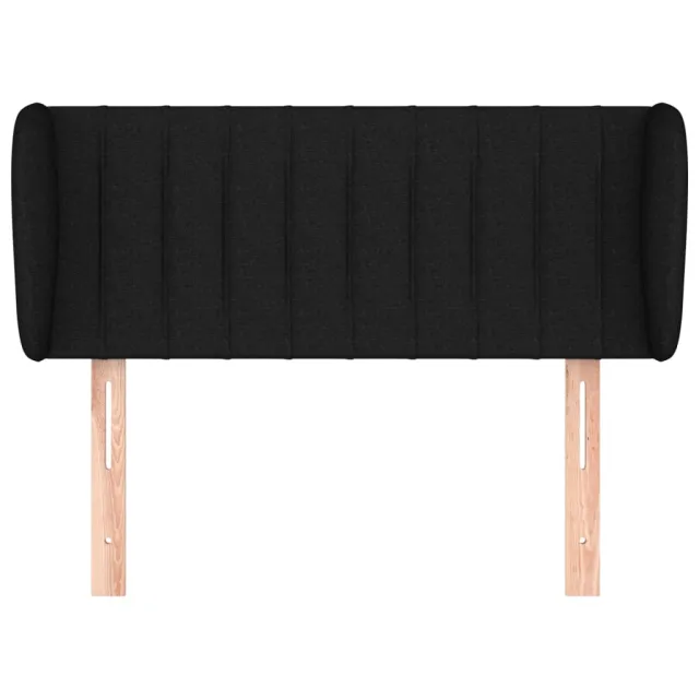 Tête de lit avec oreilles Noir 83x23x78/88 cm Tissu