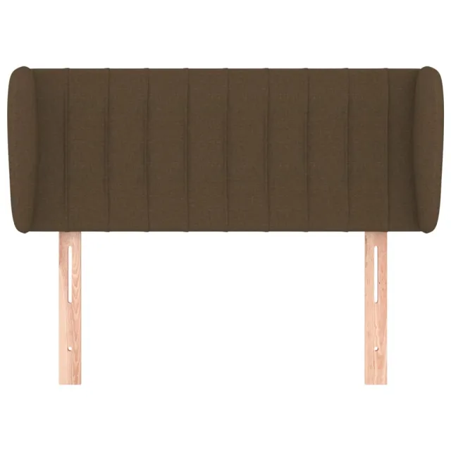 Tête de lit avec oreilles Marron Foncé 83x23x78/88 cm Tissu