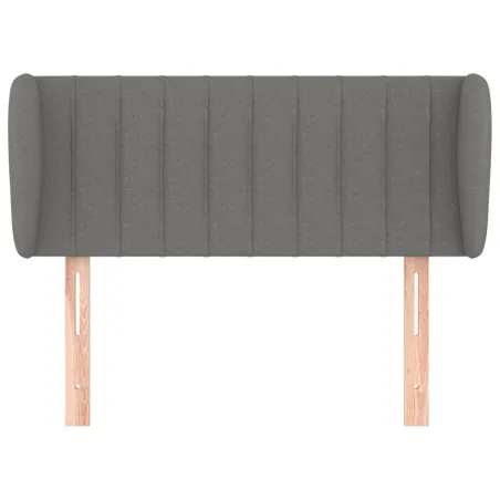 Tête de lit avec oreilles Gris foncé 93x23x78/88 cm Tissu
