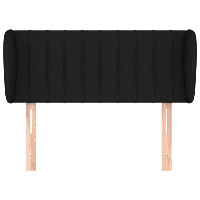 Tête de lit avec oreilles Noir 93x23x78/88 cm Tissu
