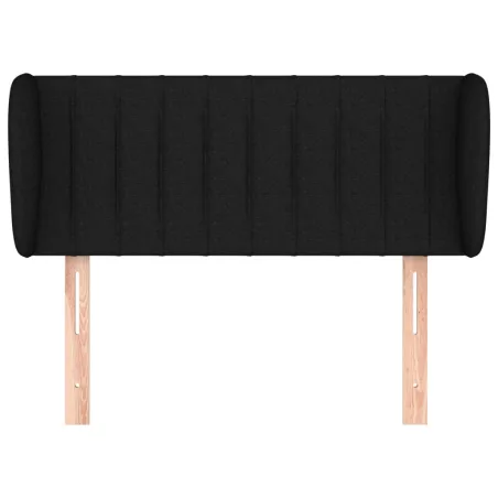 Tête de lit avec oreilles Noir 93x23x78/88 cm Tissu