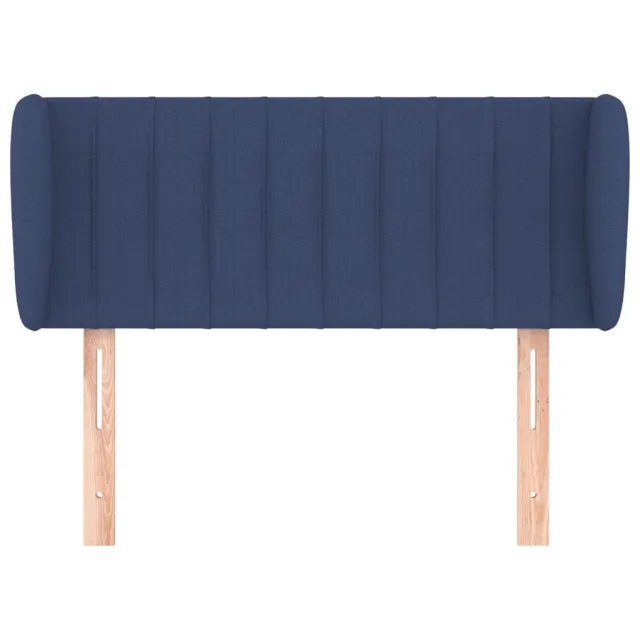 Tête de lit avec oreilles Bleu 93x23x78/88 cm Tissu