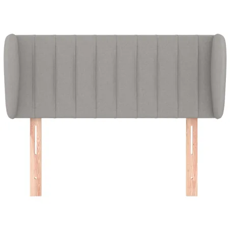 Tête de lit avec oreilles Gris clair 103x23x78/88 cm Tissu