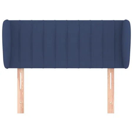 Tête de lit avec oreilles Bleu 103x23x78/88 cm Tissu