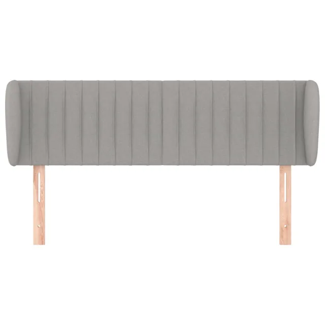 Tête de lit avec oreilles Gris clair 147x23x78/88 cm Tissu