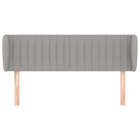 Tête de lit avec oreilles Gris clair 147x23x78/88 cm Tissu