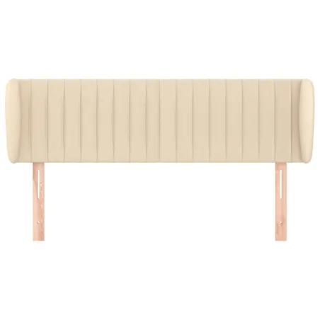 Tête de lit avec oreilles Crème 147x23x78/88 cm Tissu