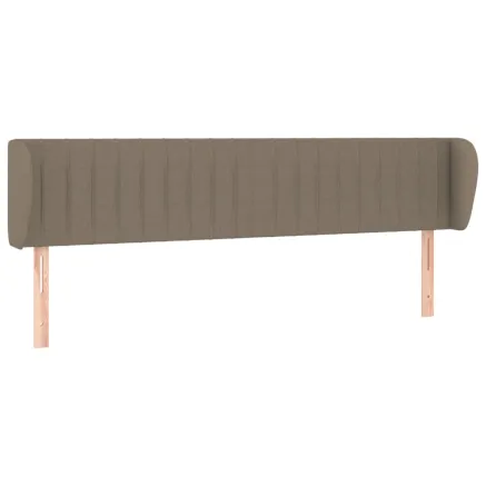 Tête de lit avec oreilles Taupe 203x23x78/88 cm Tissu 2