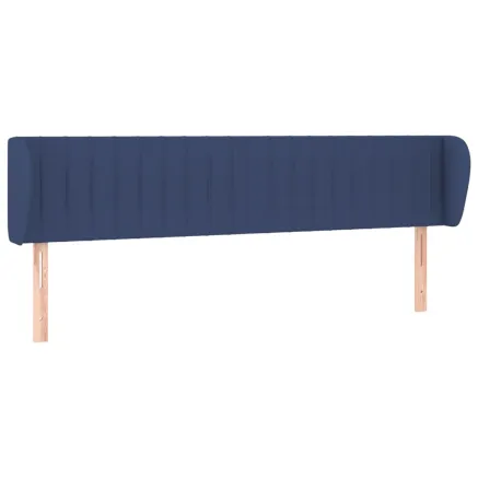Tête de lit avec oreilles Bleu 203x23x78/88 cm Tissu 2