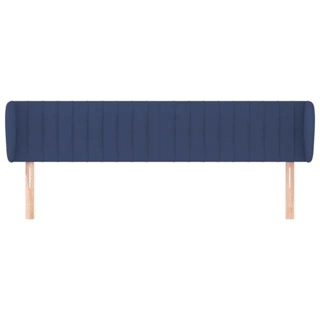 Tête de lit avec oreilles Bleu 203x23x78/88 cm Tissu