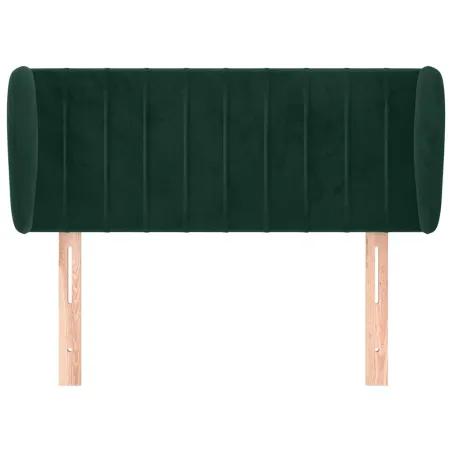 Tête de lit avec oreilles Vert foncé 83x23x78/88 cm Velours
