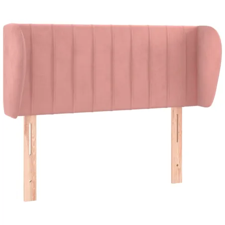 Tête de lit avec oreilles Rose 83x23x78/88 cm Velours