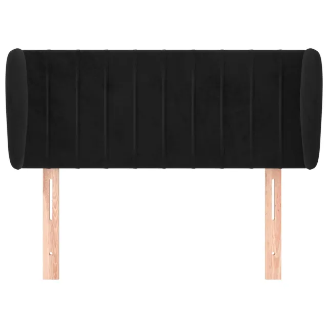 Tête de lit avec oreilles Noir 93x23x78/88 cm Velours