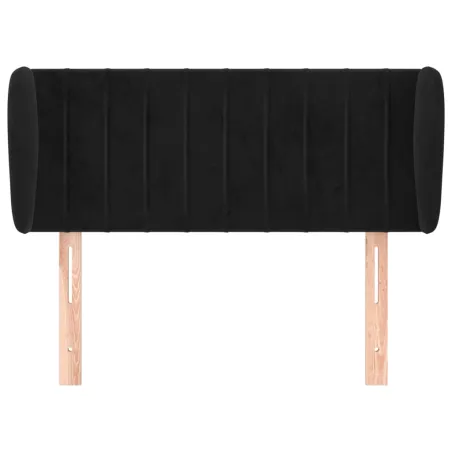 Tête de lit avec oreilles Noir 93x23x78/88 cm Velours