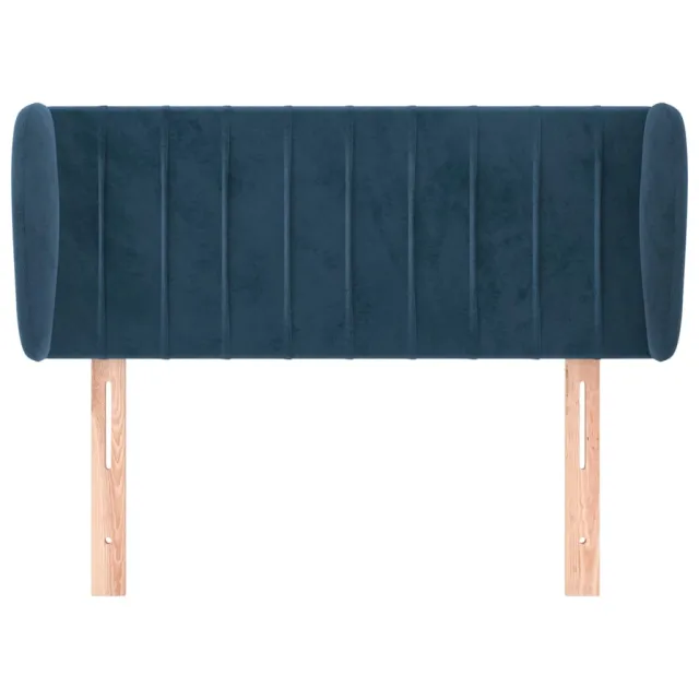 Tête de lit avec oreilles Bleu foncé 93x23x78/88 cm Velours