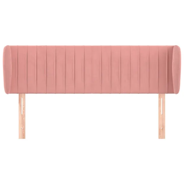 Tête de lit avec oreilles Rose 147x23x78/88 cm Velours