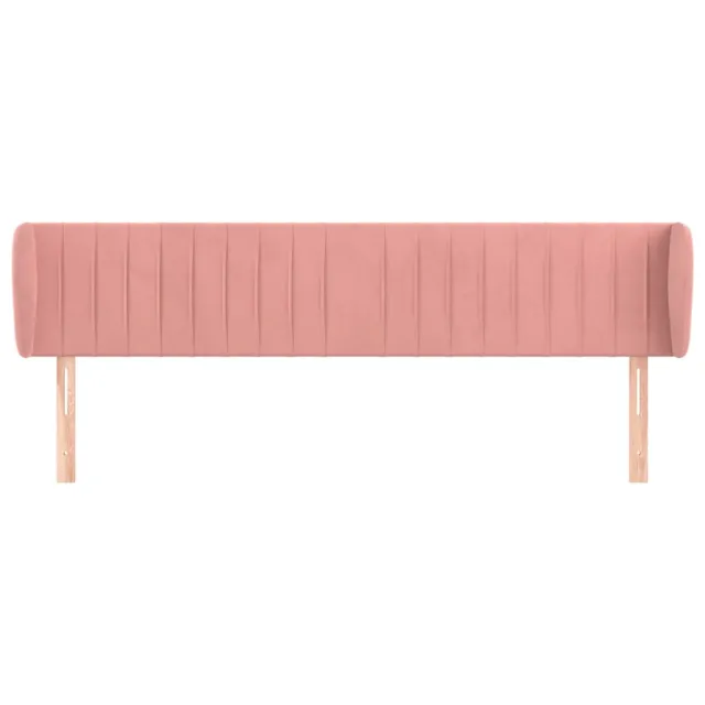 Tête de lit avec oreilles Rose 163x23x78/88 cm Velours