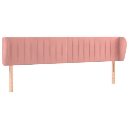 Tête de lit avec oreilles Rose 183x23x78/88 cm Velours 2