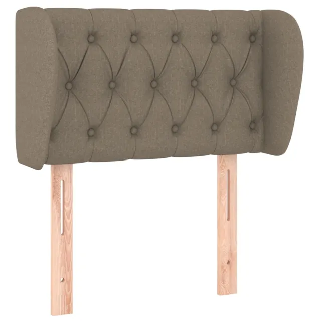 Tête de lit avec oreilles Taupe 83x23x78/88 cm Tissu