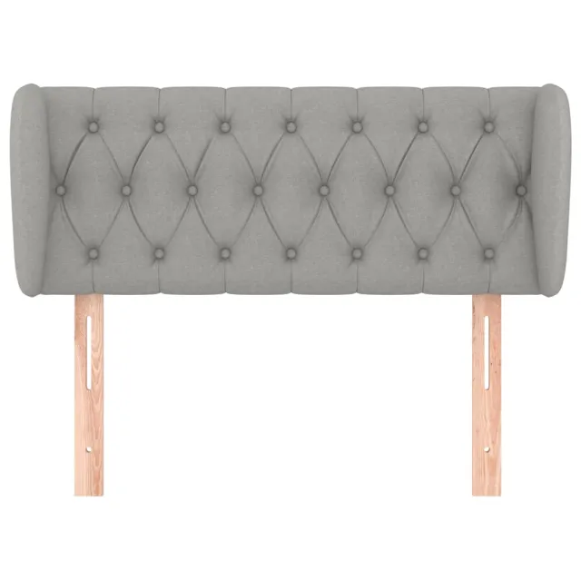 Tête de lit avec oreilles Gris clair 93x23x78/88 cm Tissu