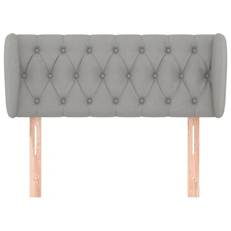 Tête de lit avec oreilles Gris clair 93x23x78/88 cm Tissu
