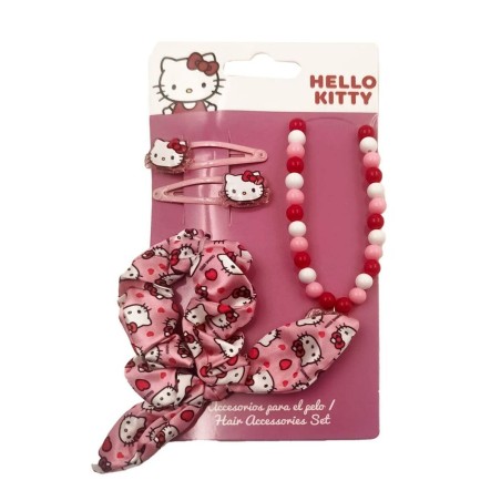 Accessori per i Capelli Hello Kitty Rosa 4 Pezzi