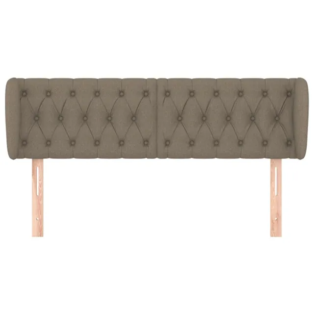 Tête de lit avec oreilles Taupe 147x23x78/88 cm Tissu