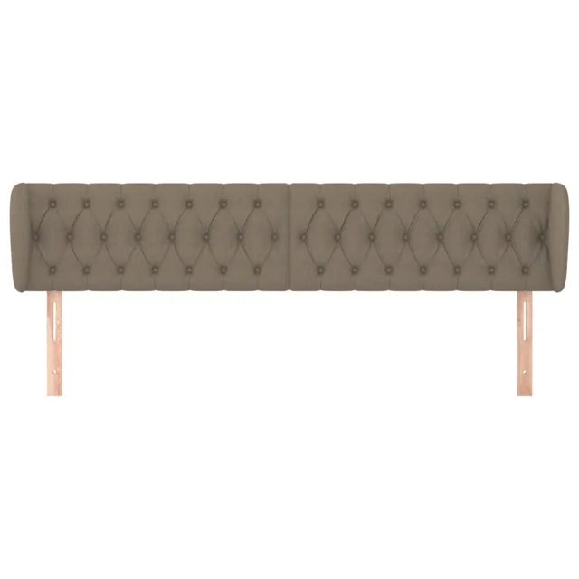 Tête de lit avec oreilles Taupe 183x23x78/88 cm Tissu