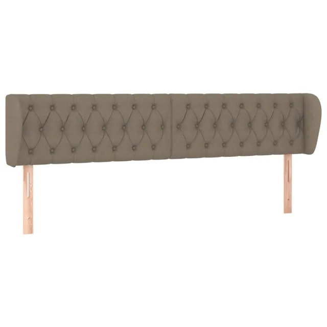 Tête de lit avec oreilles Taupe 203x23x78/88 cm Tissu