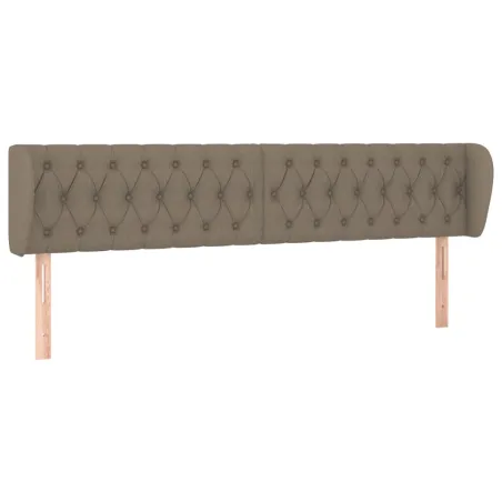 Tête de lit avec oreilles Taupe 203x23x78/88 cm Tissu
