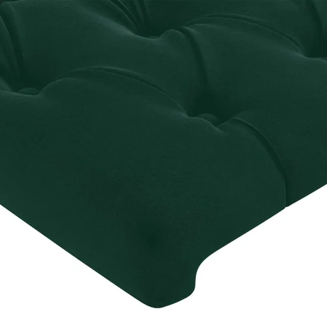 Tête de lit avec oreilles Vert foncé 163x23x78/88 cm Velours