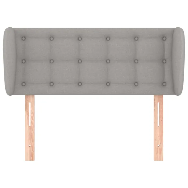 Tête de lit avec oreilles Gris clair 83x23x78/88 cm Tissu
