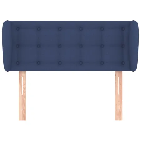 Tête de lit avec oreilles Bleu 93x23x78/88 cm Tissu