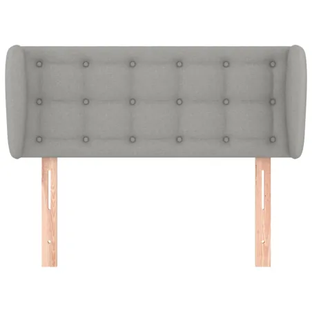 Tête de lit avec oreilles Gris clair 103x23x78/88 cm Tissu