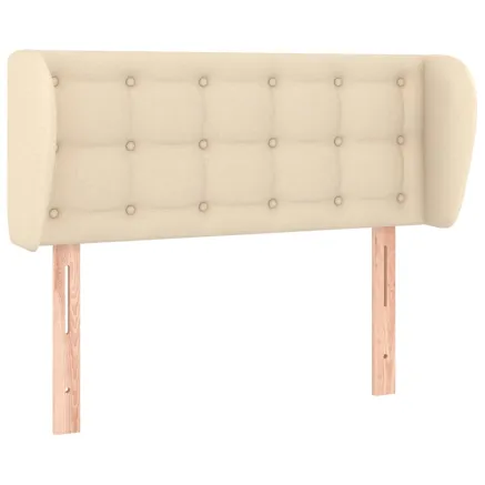 Tête de lit avec oreilles Crème 103x23x78/88 cm Tissu 2