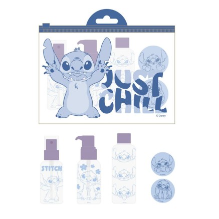 Necessaire per Bambini Stitch Azzurro 100 % PVC 4 x 14 x 18 cm 6 Pezzi
