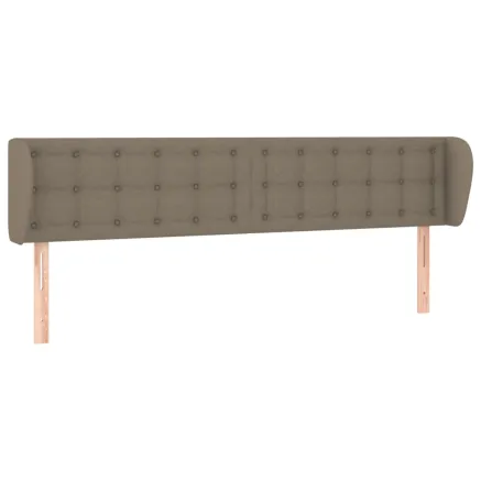 Tête de lit avec oreilles Taupe 183x23x78/88 cm Tissu 2