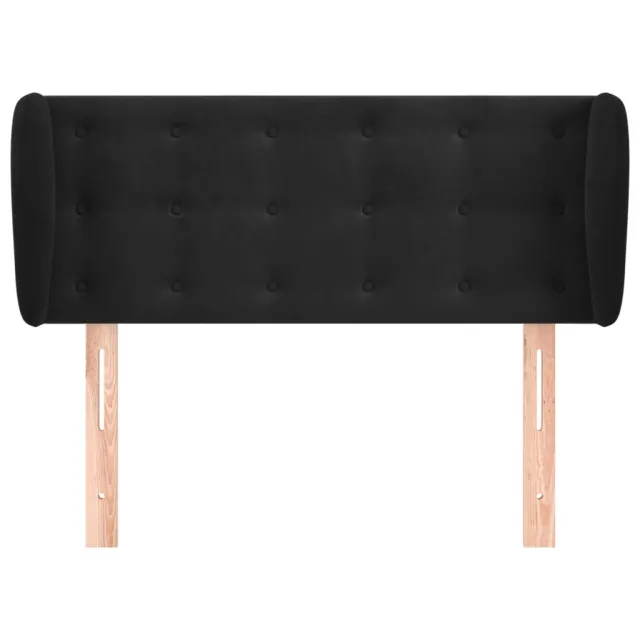 Tête de lit avec oreilles Noir 83x23x78/88 cm Velours