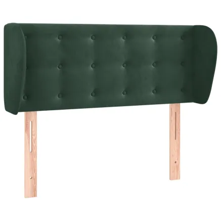 Tête de lit avec oreilles Vert foncé 83x23x78/88 cm Velours 2