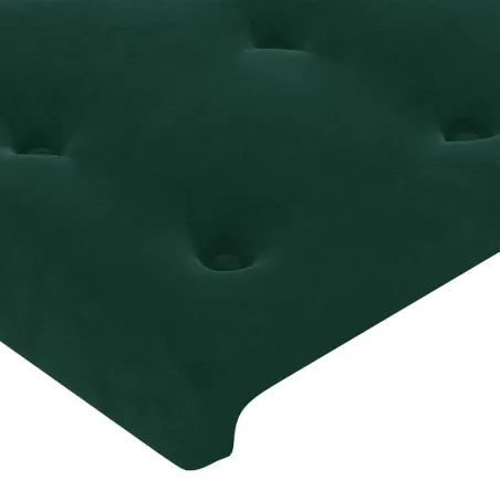 Tête de lit avec oreilles Vert foncé 93x23x78/88 cm Velours