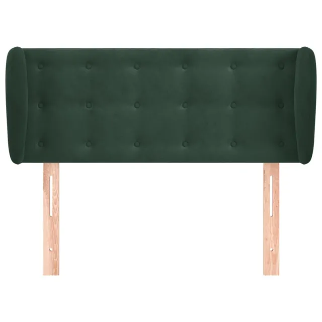 Tête de lit avec oreilles Vert foncé 103x23x78/88 cm Velours
