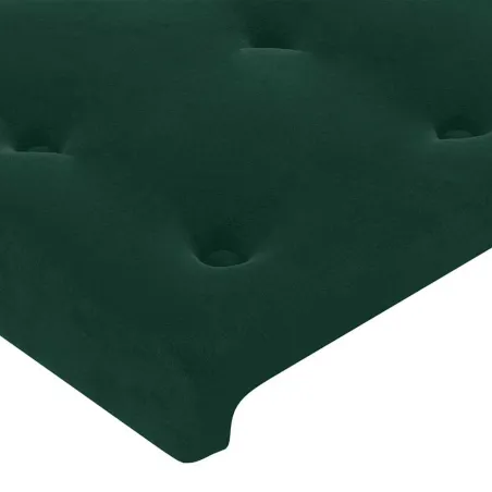 Tête de lit avec oreilles Vert foncé 103x23x78/88 cm Velours